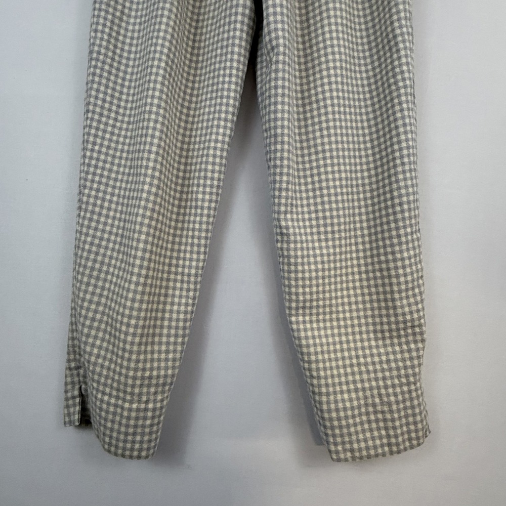 Christian Dior Trousers Womens 12 Gray Gingham Wool Pleated High Rise Vintage - Picture 13 of 14